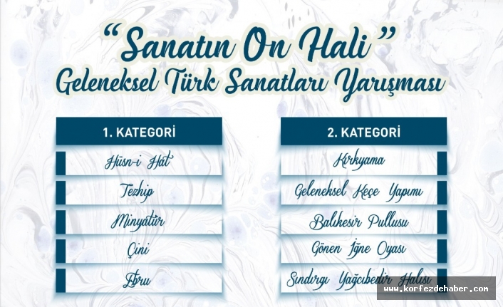 Büyükşehir ‘Sanatın On Hali-Geleneksel Türk Sanatları Yarışması düzenliyor