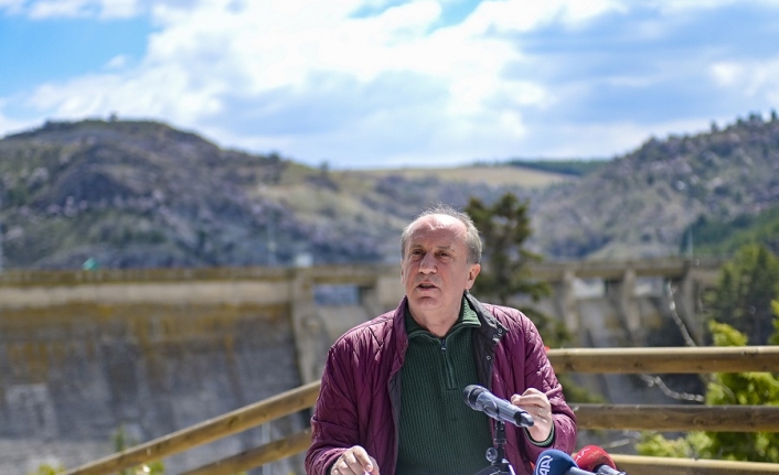 Memleket Partisi Genel Başkanı Muharrem İnce, barajda basın toplantısı düzenledi