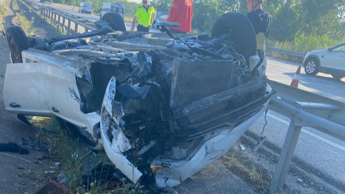 Balıkesir-Bursa karayolu Susurluk'ta kaza: 2 yaralı