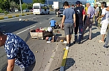 Otomobil patpata çarptı, insanlar yola savruldu