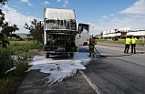Balıkesir'de karayolunda TIR alev aldı