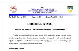 Balıkesir merkez için  meteorolijik uyarı