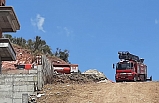 Edremit'te inşaatta yangın paniği