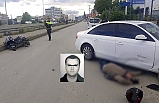 Edremit'te motosiklet ve otomobil ile çarpıştı: O anlar kamerada  