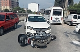 Edremit'te motosiklet ile otomobil çarpıştı