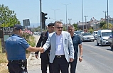 Edremit'te Kaymakam Odabaş'lı trafik denetimi