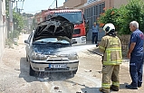 Susurluk'ta yanan araç kullanılamaz hale geldi