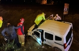 İvrindi Gökçeyazı'da ticari araç şarampole uçtu