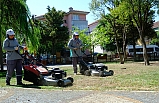 Altıeylül'de parklara bahar bakımı