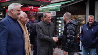 Başkan Ergin'den esnaf ve vatandaşlarla bayram buluşması