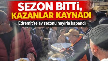 Edremitli Avcılar Sezonu Tavşanlı Pilav Hayrı ile Kapattı