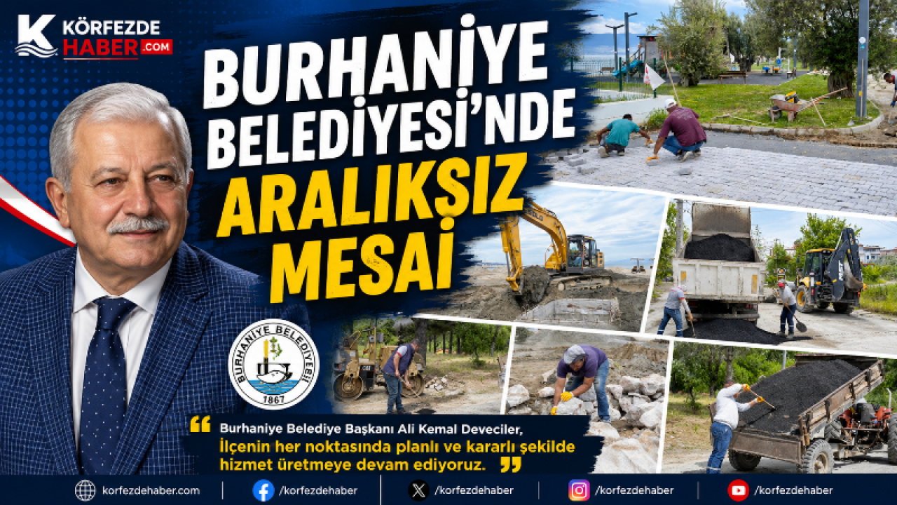 Burhaniye Belediyesi Fen İşleri ekiplerinden aralıksız mesai