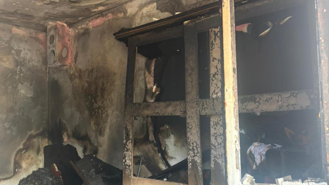 Havran’da yangında ev büyük hasar gördü