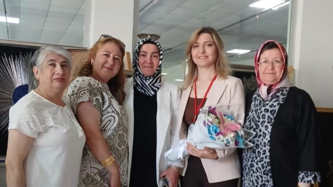 Bahçelievler Kursundaki eserler Ahmet Akın da sergilendi