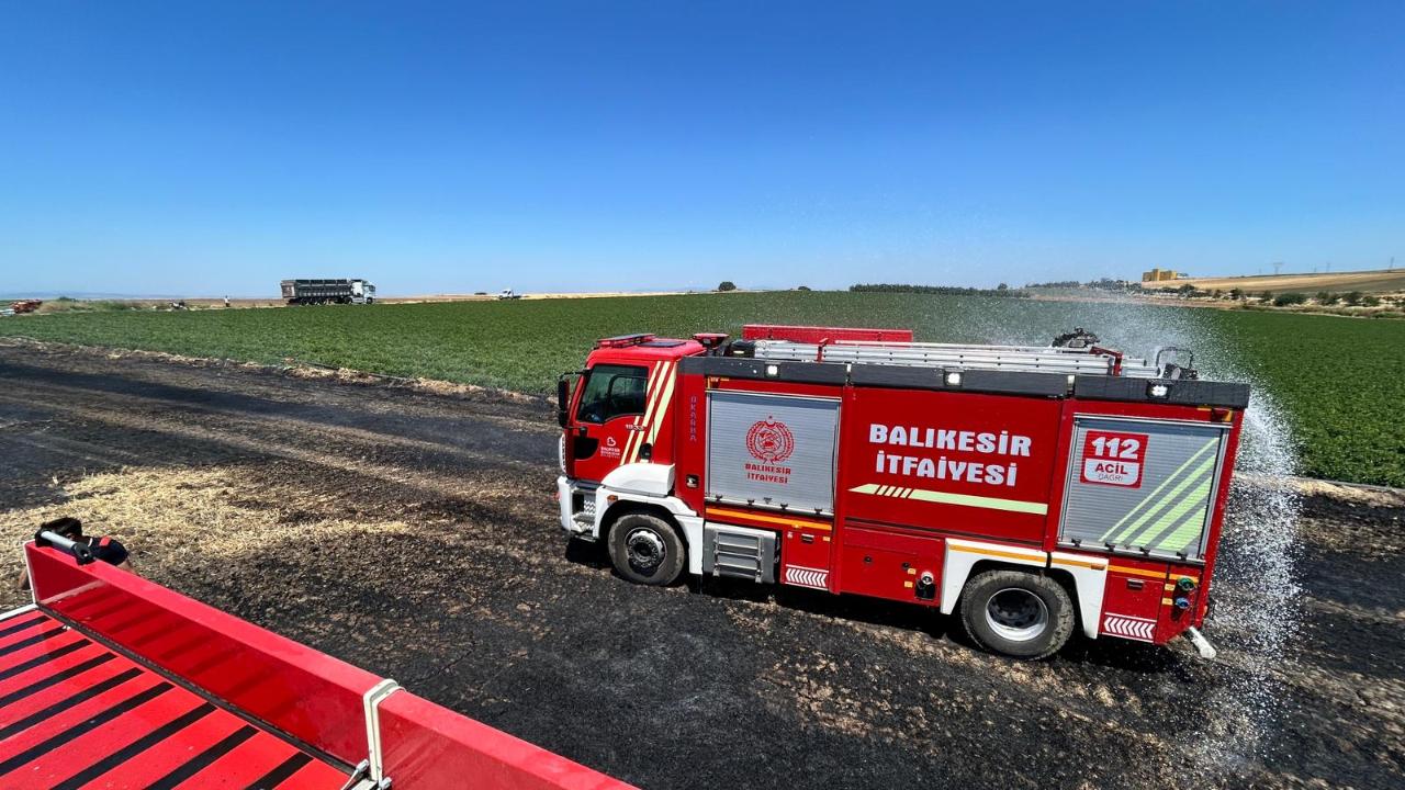 Bandırma'da anız yangını