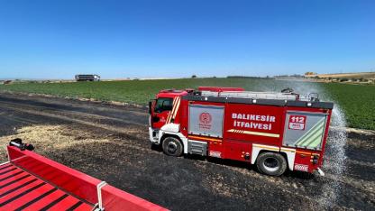 Bandırma'da anız yangını