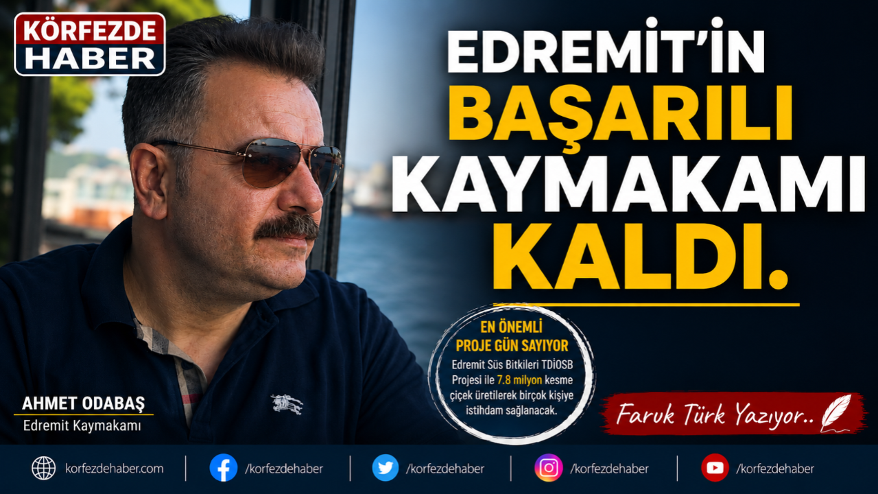 Faruk Türk yazıyor: Edremit kaymakamı kaldı, bazıları üzüldü