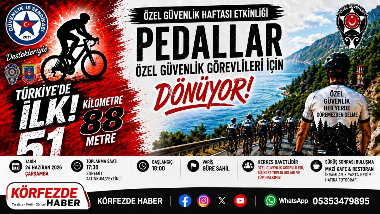 Özel Güvenlik Görevlileri İçin Pedal Çevirecekler