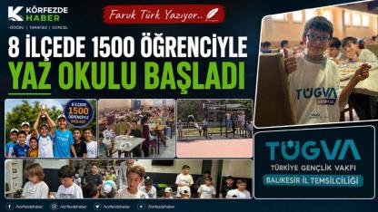 Balıkesir'de TÜGVA Yaz Okulu 8 ilçede 1500 öğrenciyle başladı