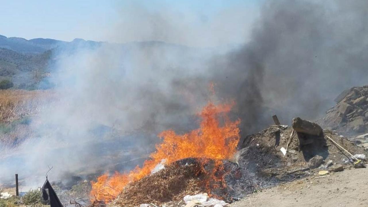 Havran’da Çöplük Yangını Söndürüldü