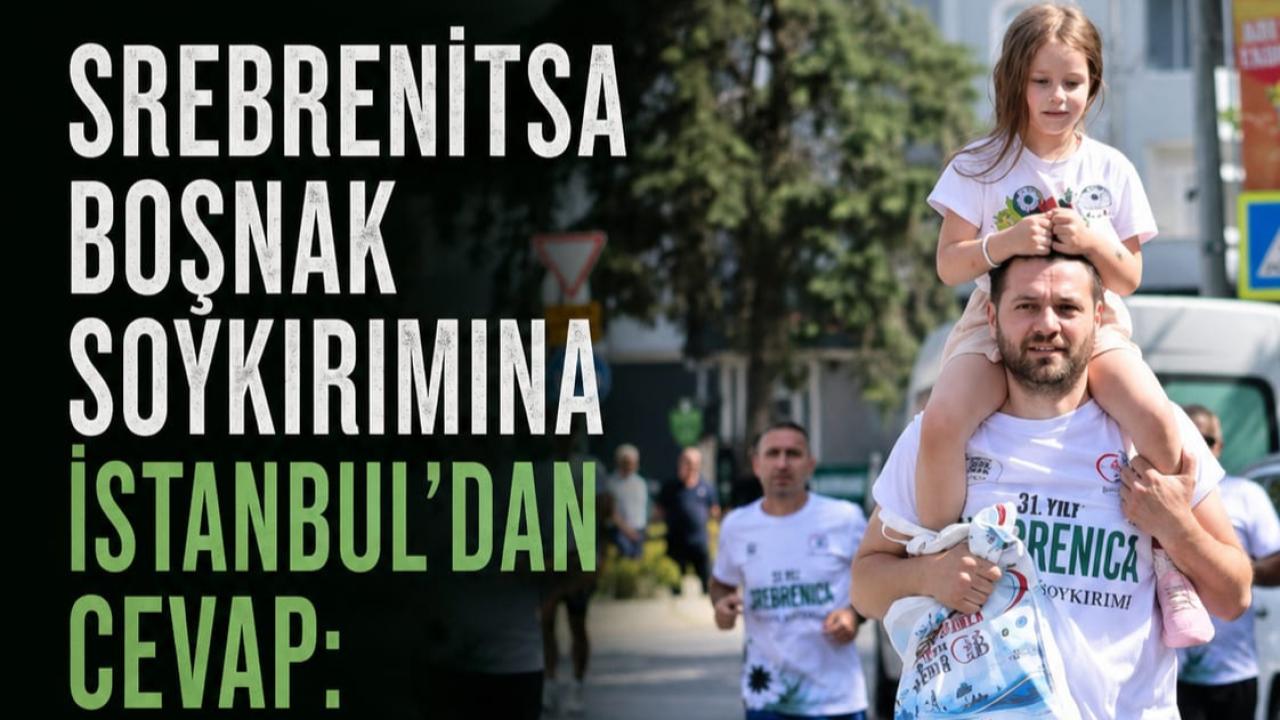 Srebrenitsa Boşnak Soykırımına İstanbul’dan cevap: Babasının omuzlarındaki kız çocuğu