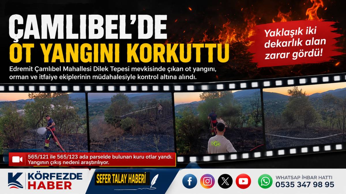 Çamlıbel'de Ot Yangını Korkuttu