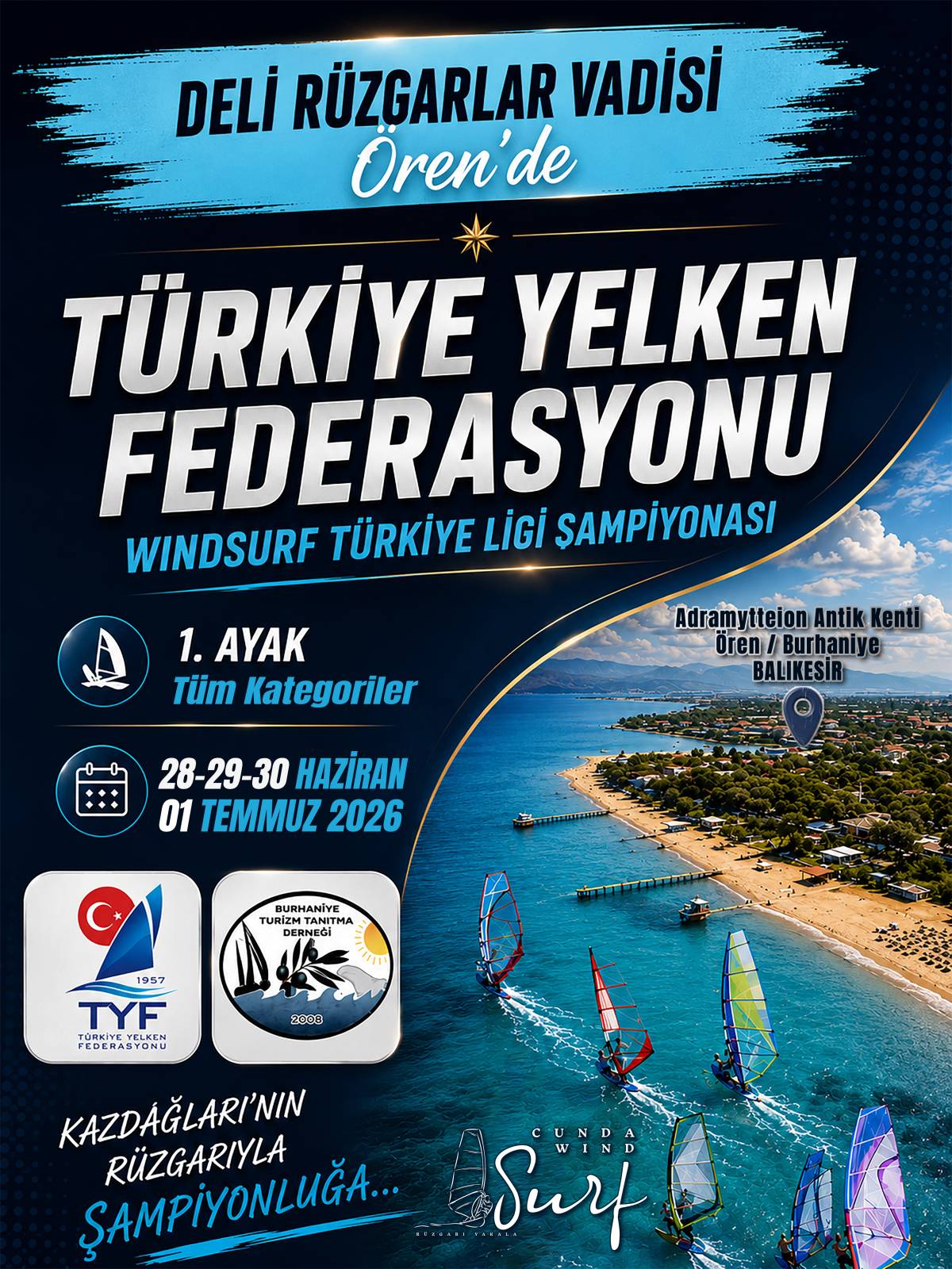 Burhaniye rüzgar sörfünün başkenti olacak