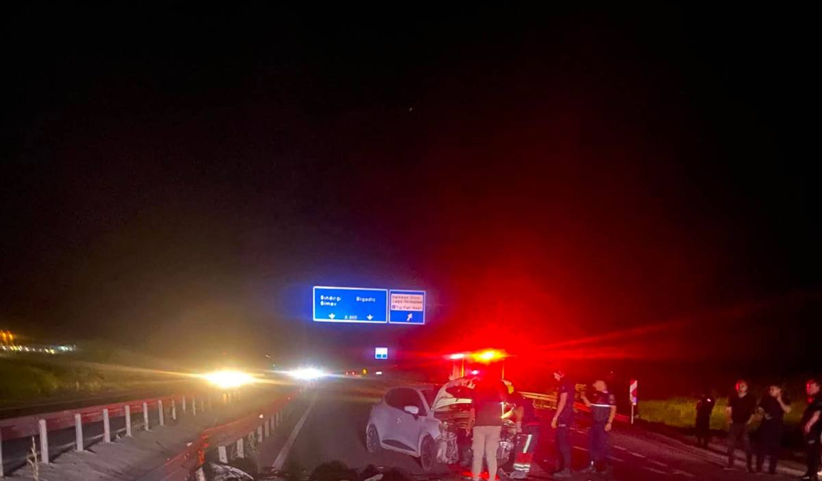 Balıkesir'de otomobil koyun sürüsüne daldı.