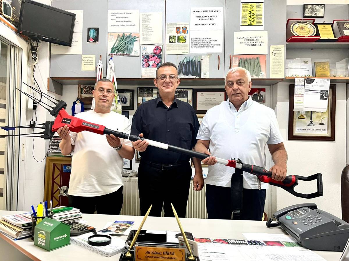 Einhell’in Akülü Zeytin Hasat Makinesi Edremit Ziraat Odası’nda tanıtıldı