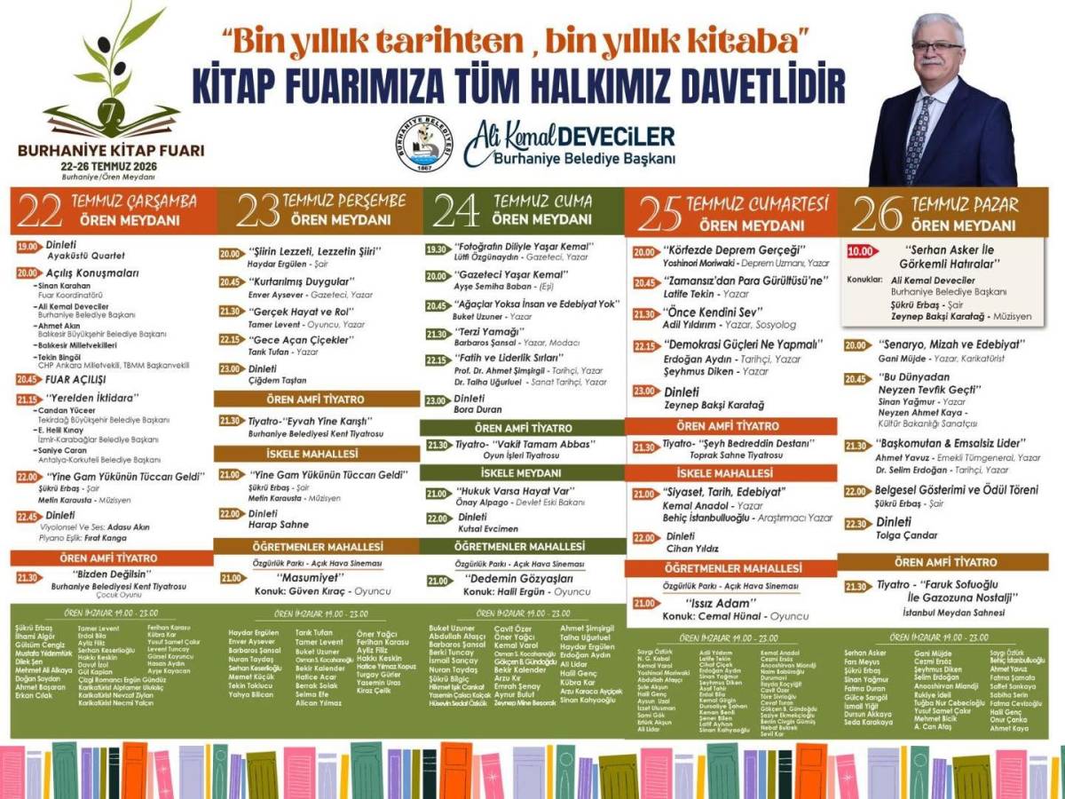 7. Burhaniye Kitap Fuarı için geri sayım başladı